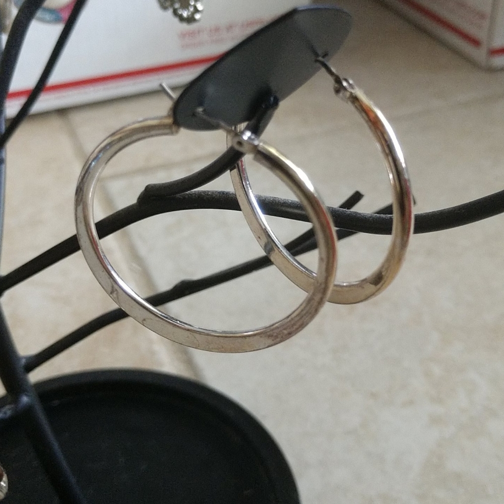 Silvertone Hoops